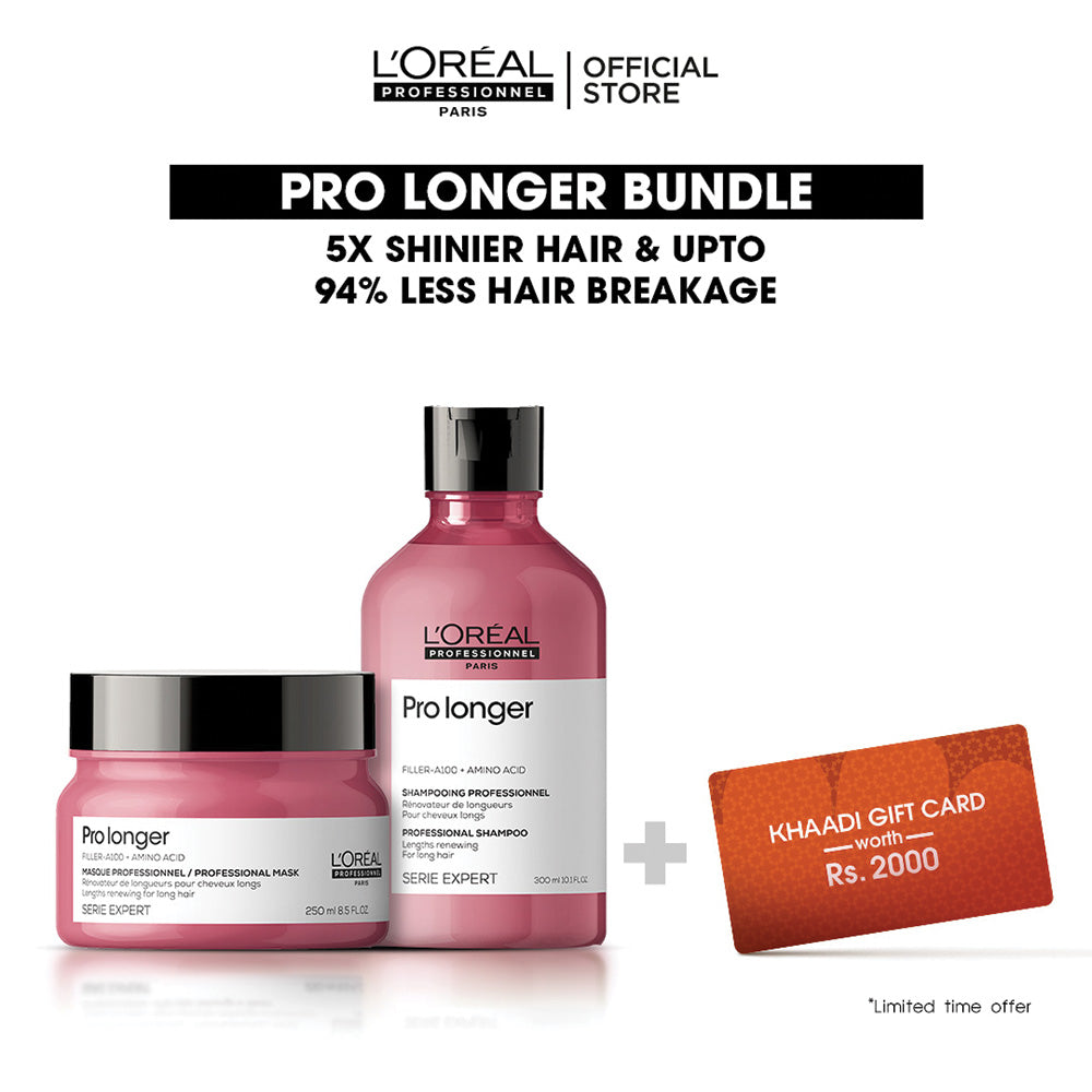 L'Oreal Professional - Pro Longer Bundle with Free Khaadi Voucher worth 2,000