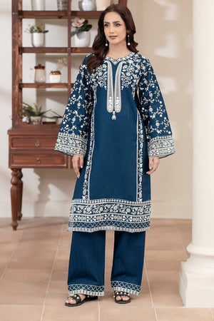 Flutterby Stitched 2 Piece Cotton Satin Winter Collection'2025-Dania-zn