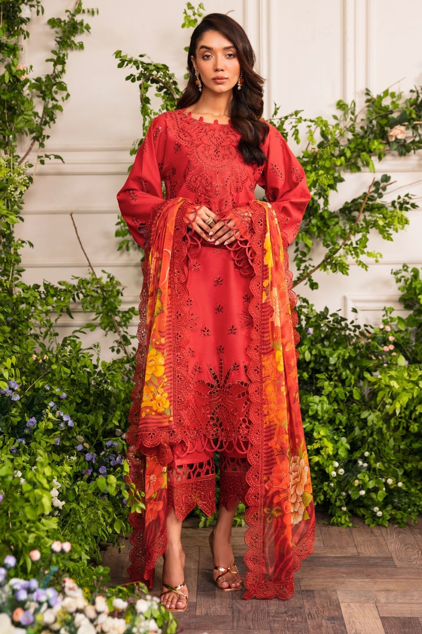 Pairi Daeza By Nine Needles Unstitched 3 Piece Luxury Lawn Suit-Cove-NL-03