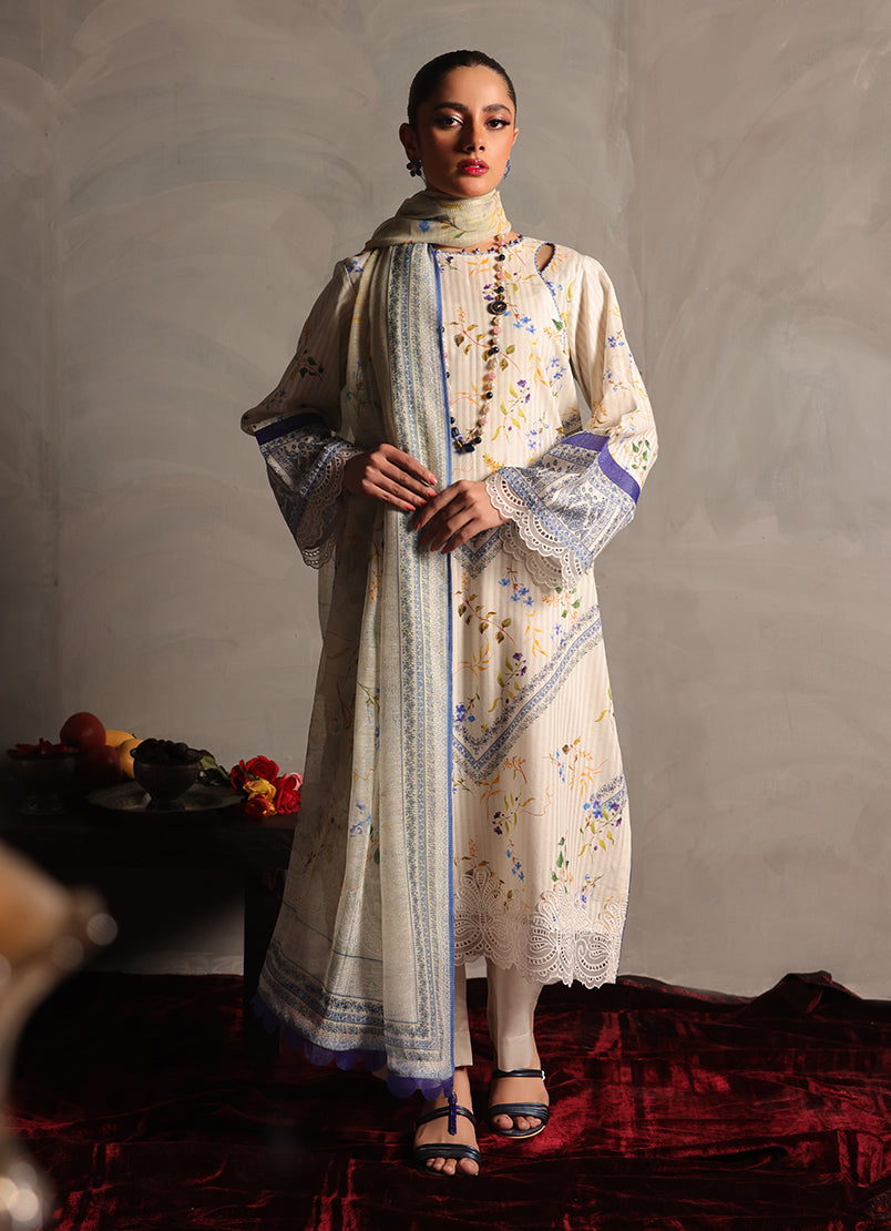 Zlooms 3 Pc Dobby Unstitched Suit - ZL25-C08-06