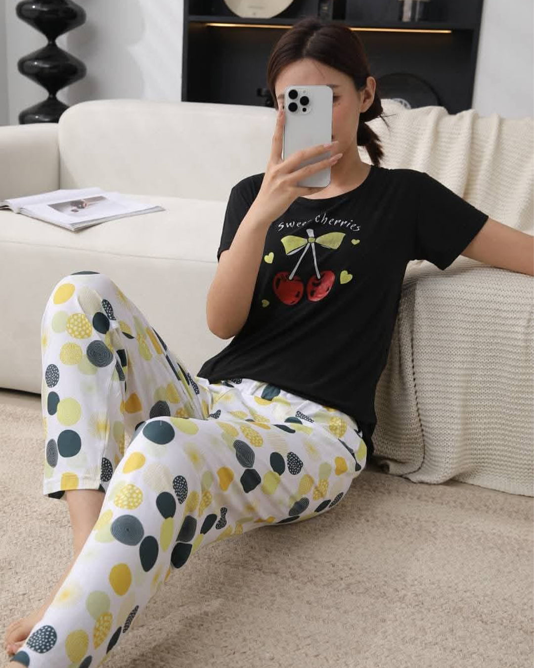 Cotton PJ Set - Cherry Pop