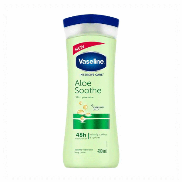 Vaseline Aloe Soothe With Pure Aloe Body Lotion 400ml - Snapcart.pk