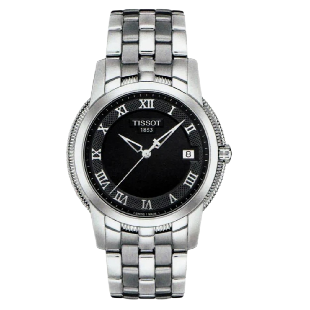 Tissot Ballade III Silver Stainless Steel Black Dial Quartz Watch for Ladies - T-0312101105330