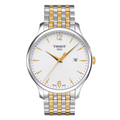 Tissot Tradition Two-tone Stainless Steel White Dial Quartz Watch for Men's - T-0636102203700
