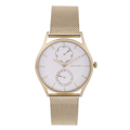 Skagen Holst Gold Mesh Bracelet White Dial Quartz Watch for Gents - SKW6173