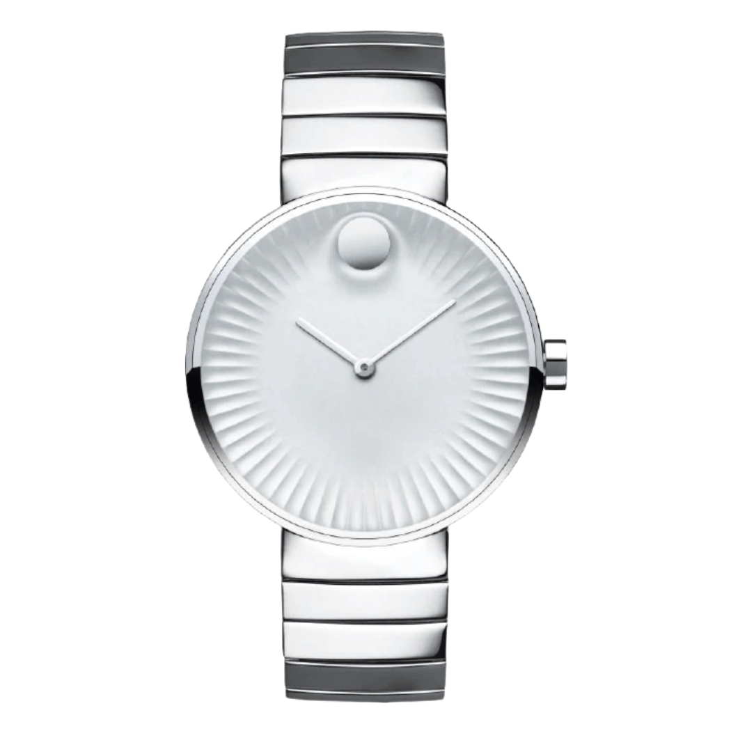 Movado Edge Silver Stainless Steel Silver Dial Quartz Watch for Ladies - 3680012