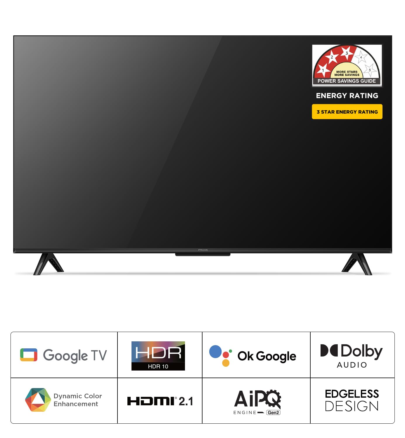 TCL iFFALCON 108 cm (43 inches) 4K Ultra HD Smart LED Google TV iFF43U62 - My Store