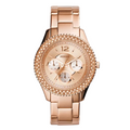 Fossil Stella Rose Gold Stainless Steel Rose Gold Dial Quartz Watch for Ladies - ES3590