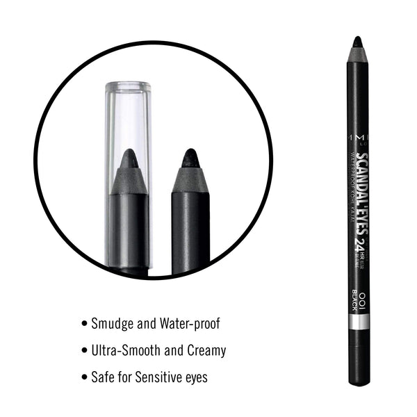 Rimmel - Promo Scandle Eye Pencil Black 2 Pcs 1.2G