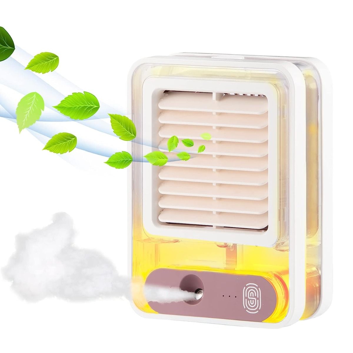 Portable Desktop Air Conditioner USB Mini Air Cooler Fan Water Cooling Fan with 3 Speed Spray Humidifier Purifier for Car Home - My Store