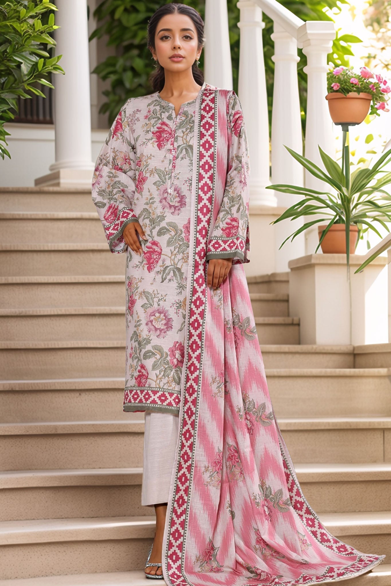 Sada Bahar Stitched 3 Piece Printed Khaddar Vol-01 Collection'2025-KD-PR-6237-Skin