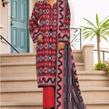 Sada Bahar Stitched 3 Piece Printed Khaddar Vol-01 Collection'2025-KD-PR-6245-Red