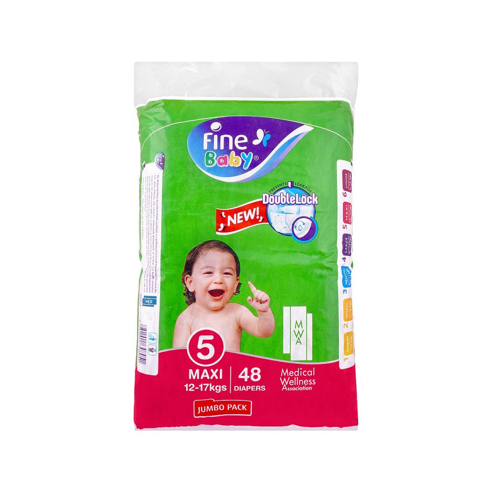 Fine Baby Maxi 05 Jumbo Pack Diapers 48s - Snapcart.pk