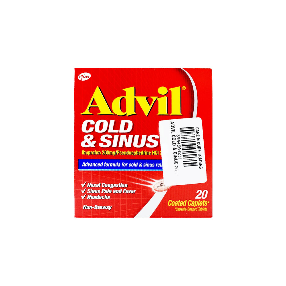 Advil Cold & Sinus 200mg Caplets 20s - Snapcart.pk