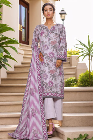 Sada Bahar Stitched 3 Piece Printed Khaddar Vol-01 Collection'2025-KD-PR-6253-Purple