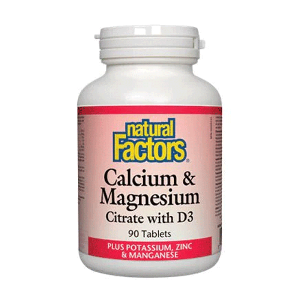 Natural Factors Calcium & Magnesium Citrate With D3 Tab 90s