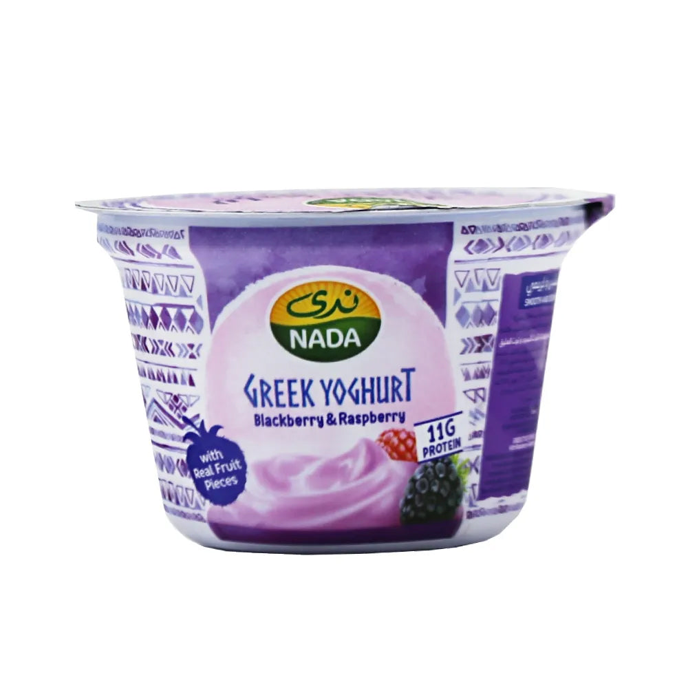 Nada Greek Yoghurt Blackberry & Raspberry 160g - Snapcart.pk