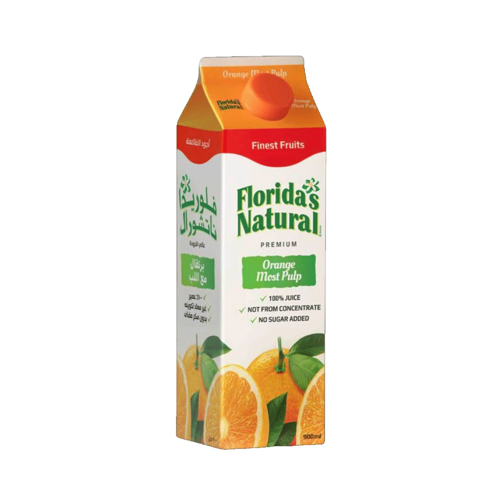 Floridas Natural Juice Orange Most Pulp 900ml - Snapcart.pk