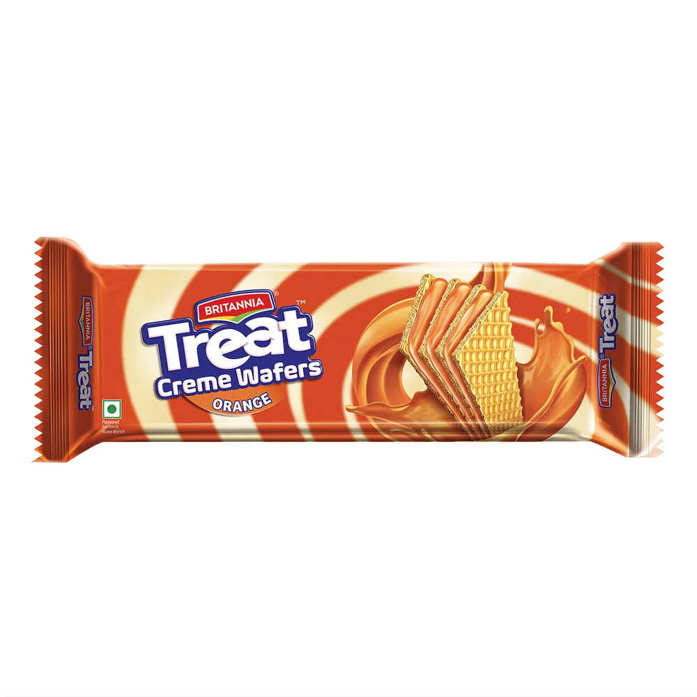 Britannia Treat Creme Wafers Orange 75g - Snapcart.pk