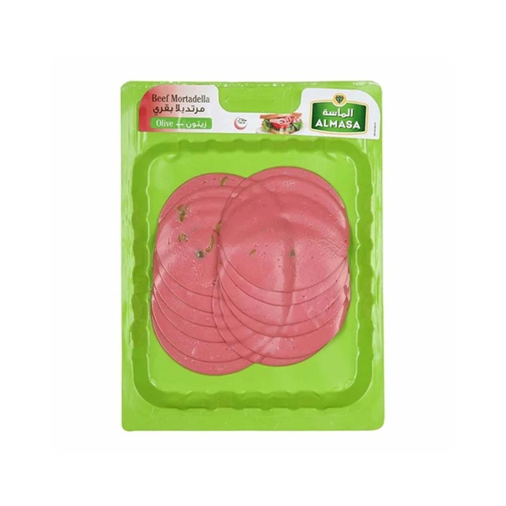 Al Masa Beef Mortadella Plain 200g.