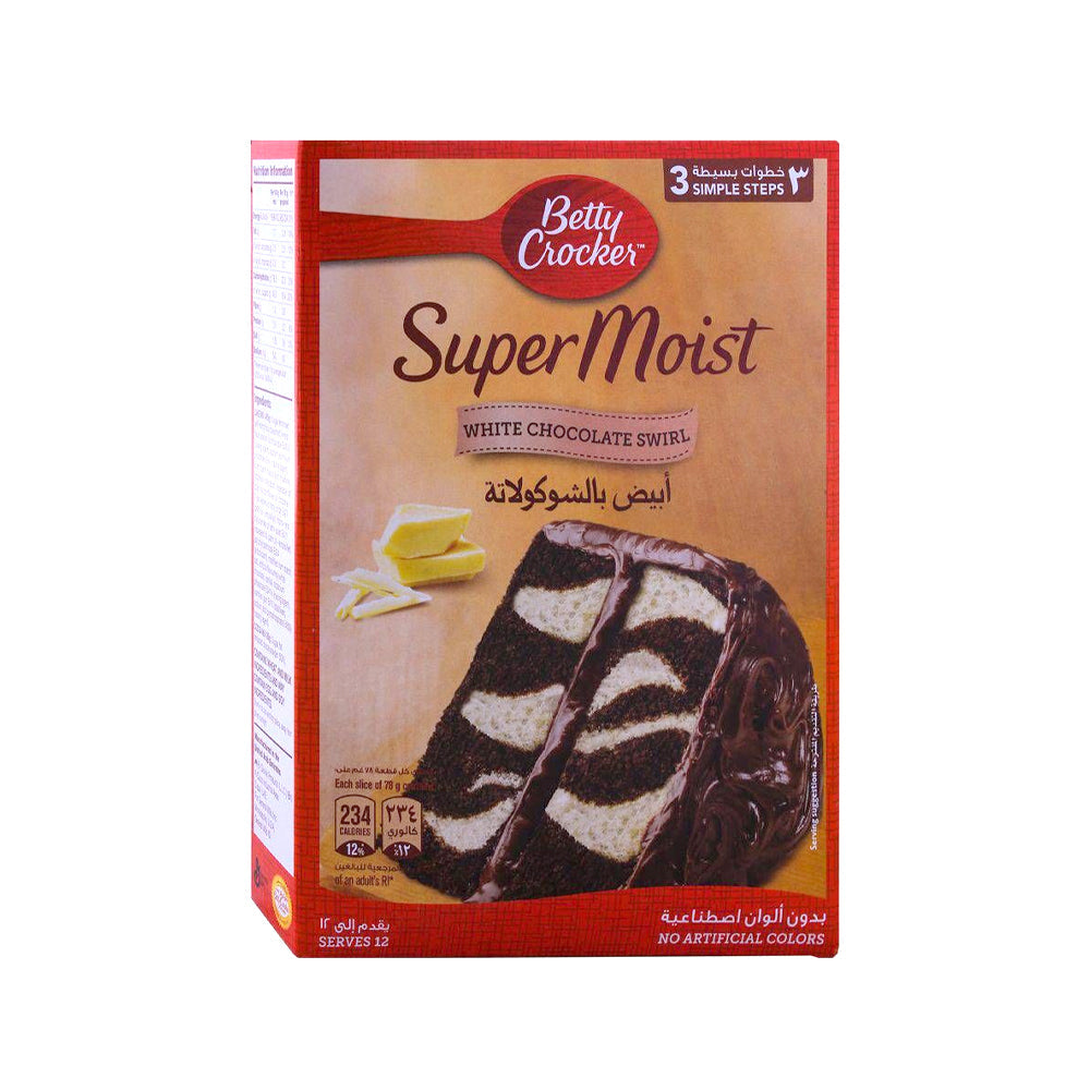 Betty Crocker Supermoist White Chocolate Swirl 500g - Snapcart.pk