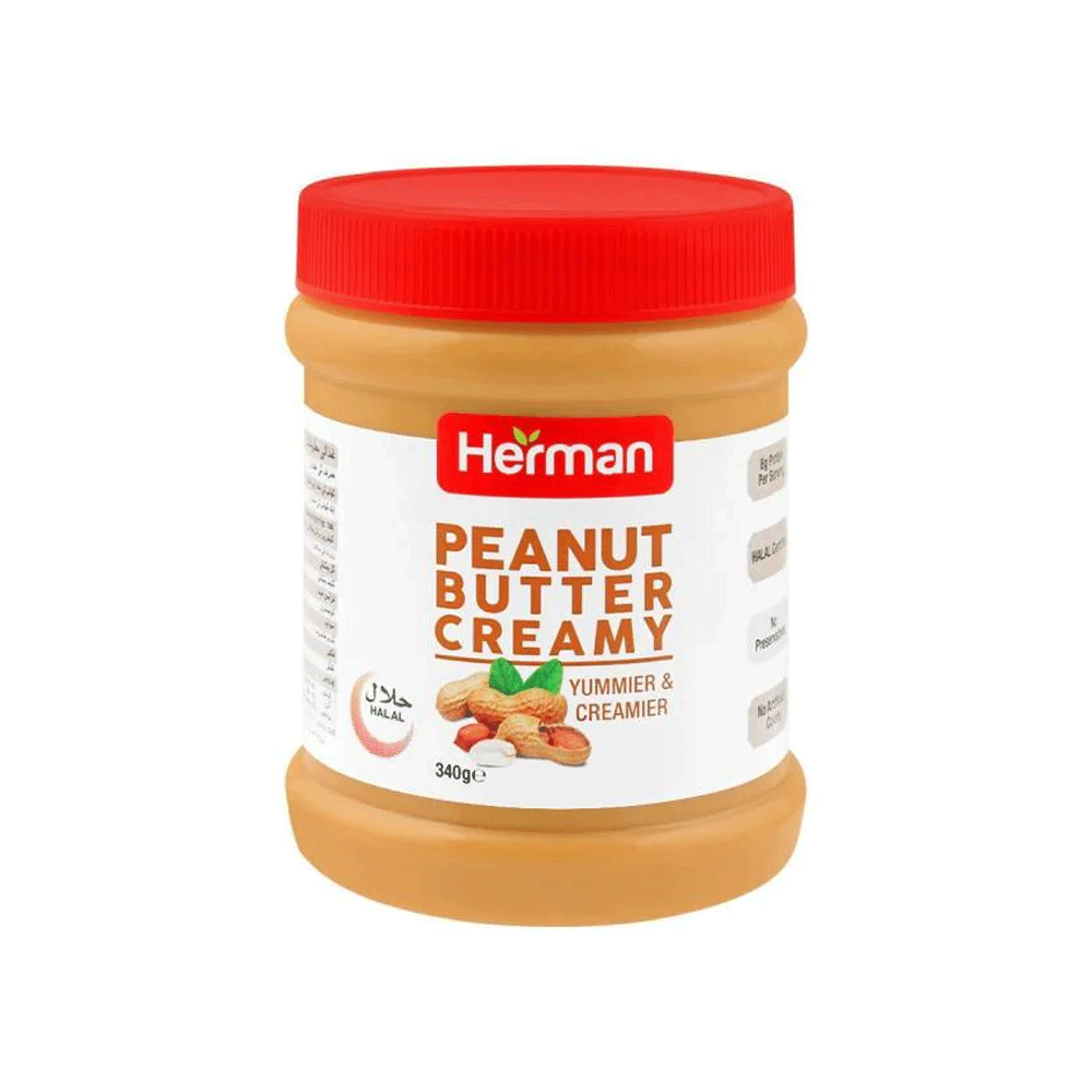 Herman Peanut Butter Creamy 340g - Snapcart.pk