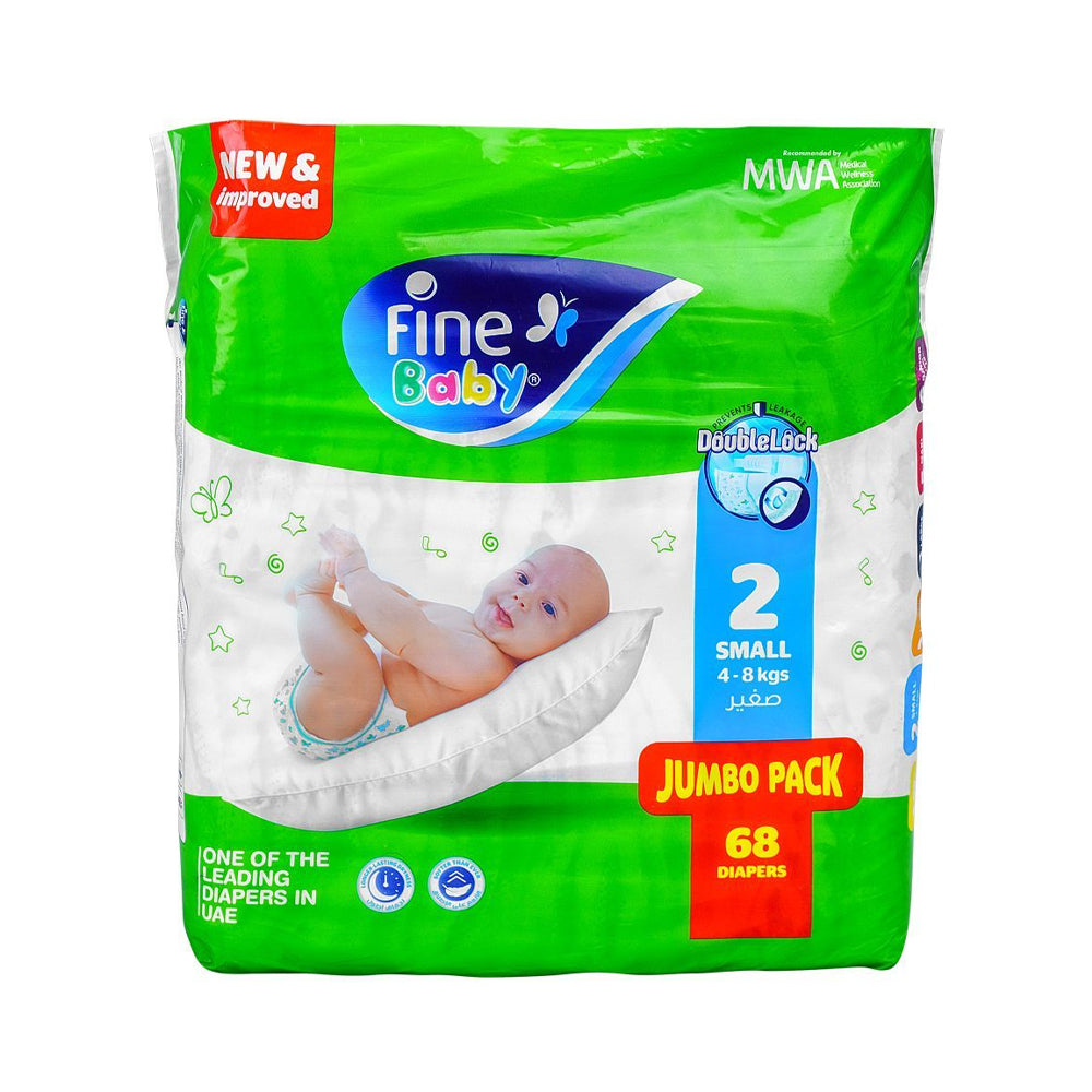 Fine Baby Small 02 Jumbo Pack Diapers 68s - Snapcart.pk