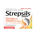 Strepsils Orange With Vitamin C 100mg Lozenges 36s Box