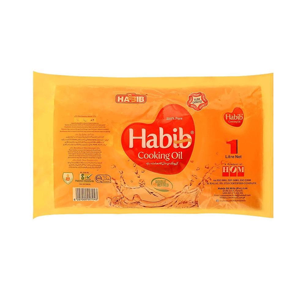 Habib Cooking Oil 1ltr Pouch - Snapcart.pk