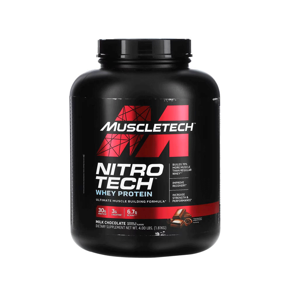 Muscletech Nitro Tech Whey Milk Chocolate 1.81kg 4lb - Snapcart.pk