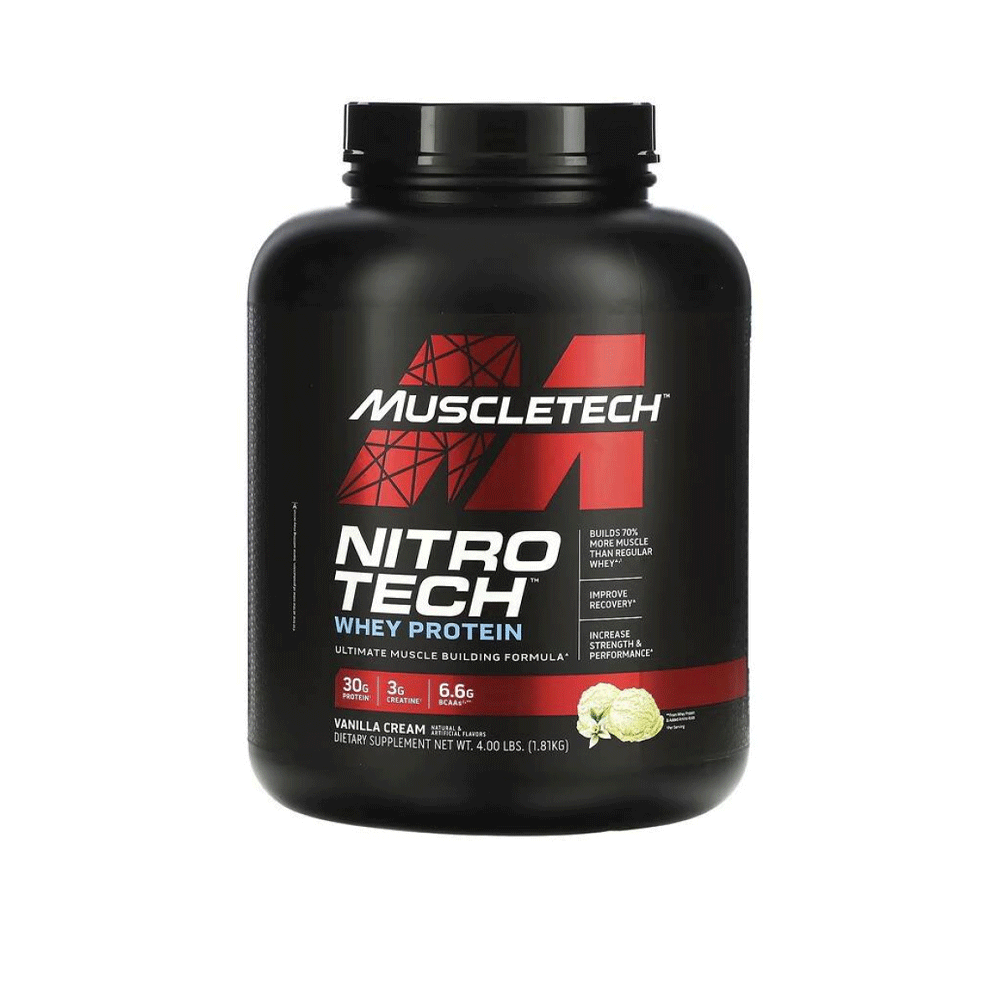 Muscletech Nitro Tech Whey Protein Vanilla Cream 1.81kg 4lb - Snapcart.pk