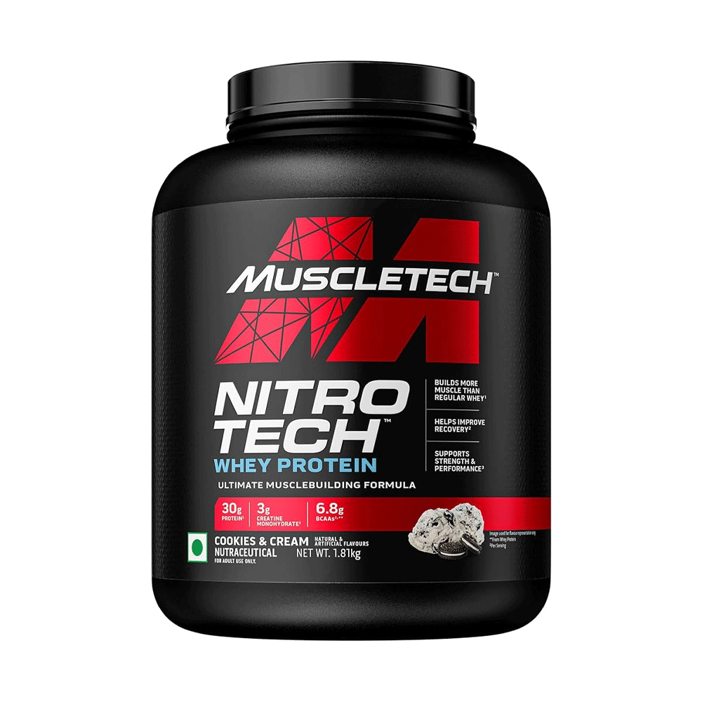 Muscletech Nitro Tech Whey Protein Cookies And Cream 1.81kg 4lb - Snapcart.pk