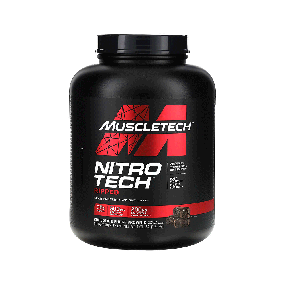 Muscletech Nitro Tech Ripped Chocolate Fudge Brownie 1.82kg 4.01lb - Snapcart.pk