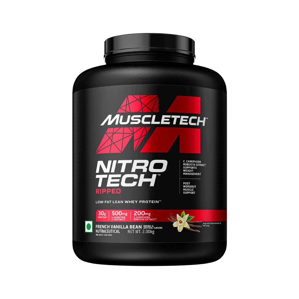 Muscletech Nitro Tech Ripped French Vanilla Bean 1.81kg 4lb - Snapcart.pk