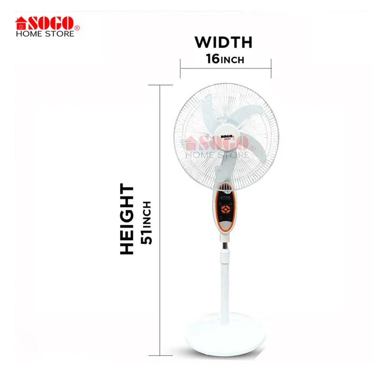 Sogo Rechargeable Floor Fan JPN-633 - My Store