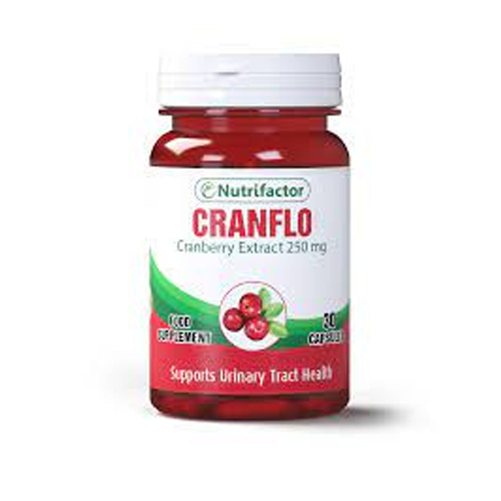Nutrifactor Cranflo Cranberry Extract 250mg 30 Capsules - Snapcart.pk