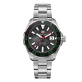 Tag Heuer Calibre 5 Match Timer CSL Edition Silver Stainless Steel Black Dial Automatic Watch for Gents - WAY201E.BA0927
