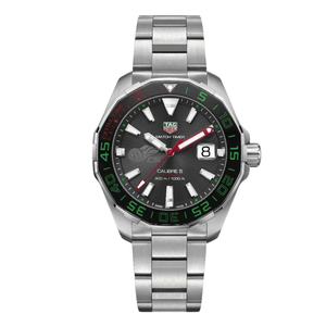 Tag Heuer Calibre 5 Match Timer CSL Edition Silver Stainless Steel Black Dial Automatic Watch for Gents - WAY201E.BA0927