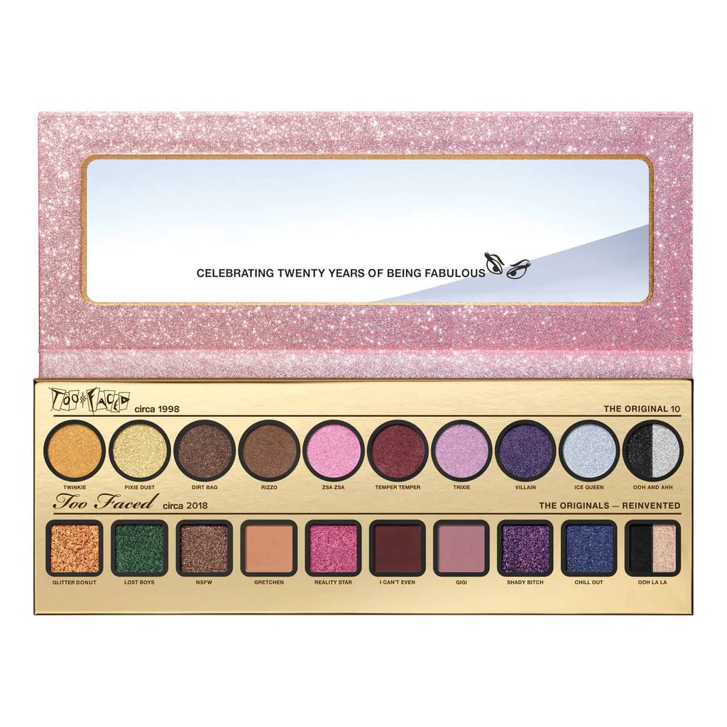 Too Faced Then & Now Eyeshadow Palette yellow gold metallic