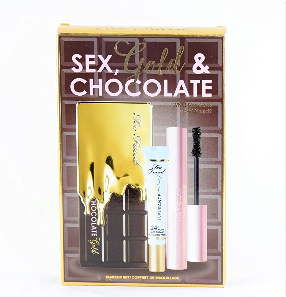 Too Faced Sex Gold & Chocolate Makeup Set Chocolate Gold Eyeshadow Palette+Eyeshadow Primer+Mascara