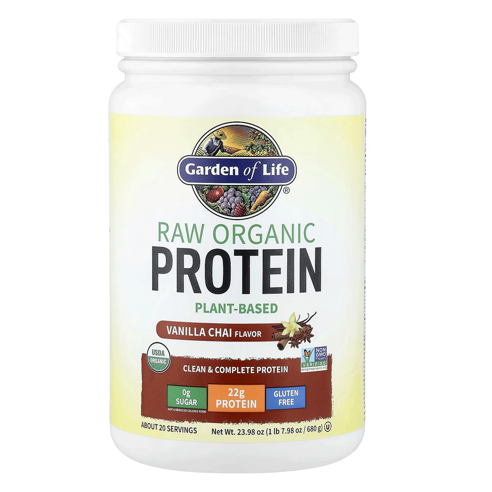 Garden of Life Raw Organic Plant Based Protein Vanilla Chai Flavor 680g 1lb