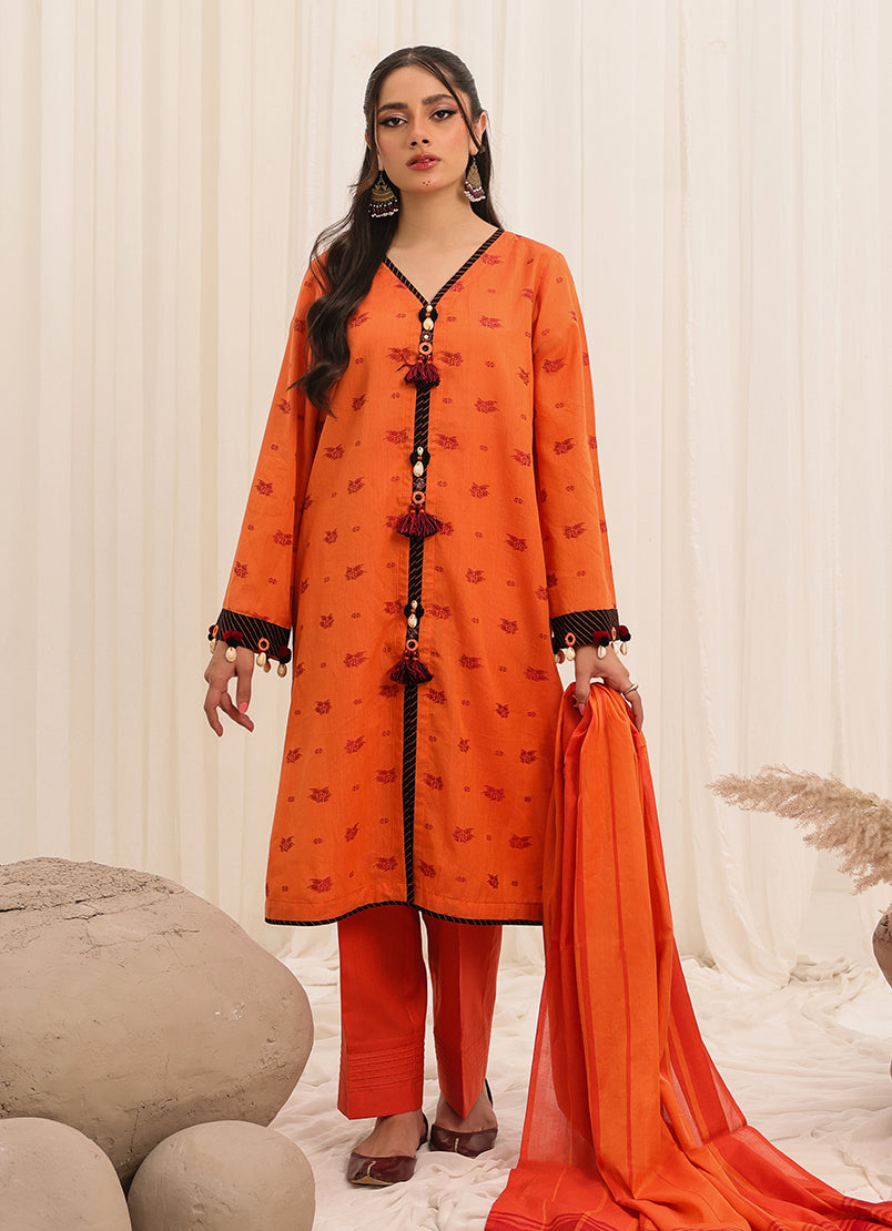 Zlooms 3 Pc Yarn Dyed Unstitched Suit - ZL25-C10-05