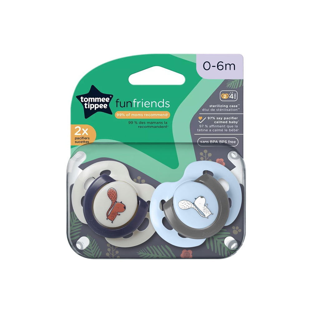 Tommee Tippee Fun Friends Pacifiers Sucettes 2x 0-6m - Snapcart.pk
