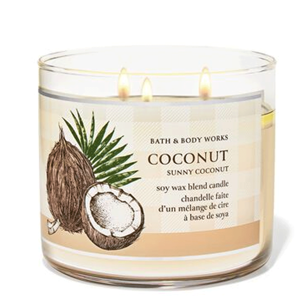 Bath & Body Works Coconut Sunny Coconut Soy Wax Blend Candle 411g