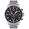 Tissot T-Sport Silver Stainless Steel Black Dial Chronograph Quartz Watch for Men's - T125.617.11.051.00