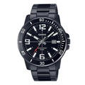 Casio Black Stainless Steel Black Dial Quartz Watch for Gents - MTP-VD01B-1BVUDF(AG)
