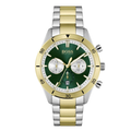 HUGO BOSS Santiago Two-Tone Stainless Steel Green Dial Chronograph Quartz Watch for Gents - 1513872
