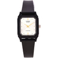 Casio Black Silicone Strap Strap Silver Dial Quartz Watch for Ladies - LQ-142E-7ADF