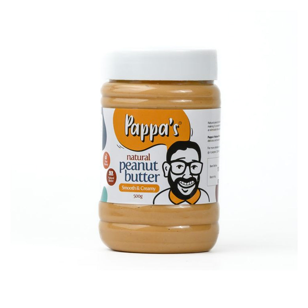 Pappa's Natural Peanut Butter Smooth & Creamy 300g - Snapcart.pk