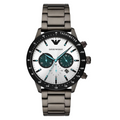 EMPORIO ARMANI Gunmetal Stainless Steel Multicolour Dial Chronograph Quartz Watch for Gents - AR11471